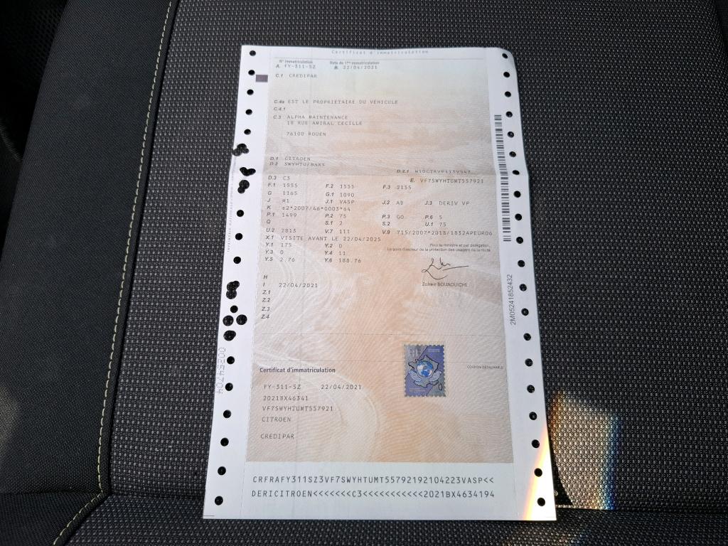Citroen C3 SOCIETE BLUEHDI 100 S&S BVM6 FEEL NAV 2021