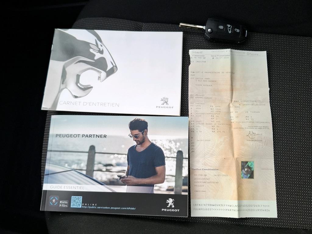Peugeot PARTNER FOURGON STANDARD 650 KG BLUEHDI 75 BVM5 PREMIUM 2020