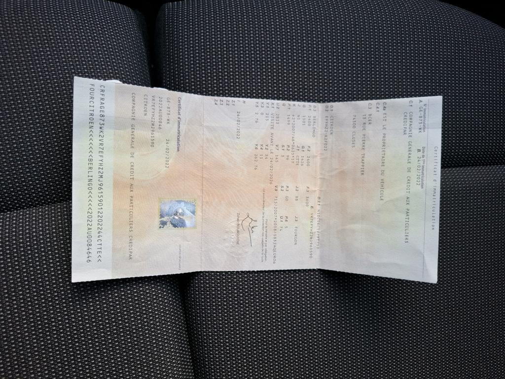 Citroen BERLINGO VAN XL 950 BLUEHDI 130 S&S BVM6 CLUB 2022