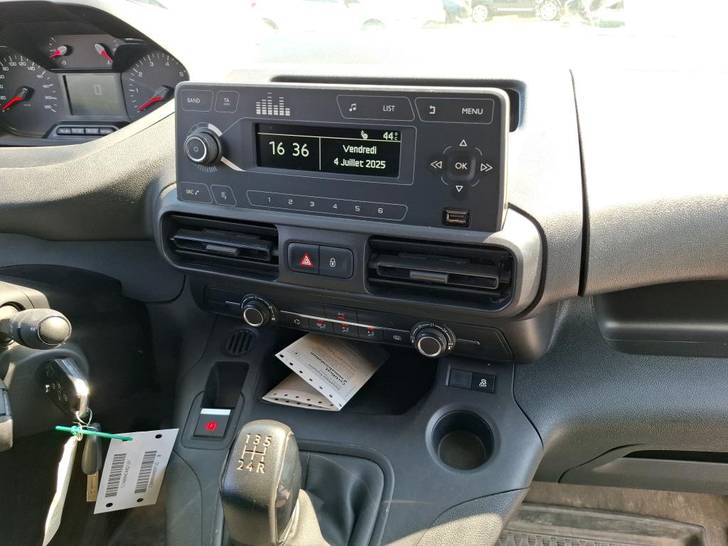 Peugeot PARTNER FOURGON STANDARD 650 KG BLUEHDI 100 S&S BVM5 PREMIUM 2020