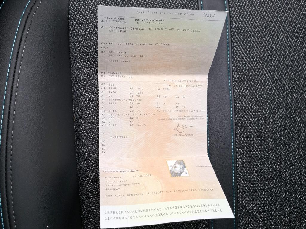 Peugeot 308 BlueHDi 130ch S&S EAT8 Allure 2022