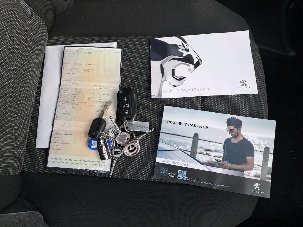 Peugeot PARTNER FOURGON STANDARD 650 KG BLUEHDI 100 S&S BVM5 ASPHALT 2020