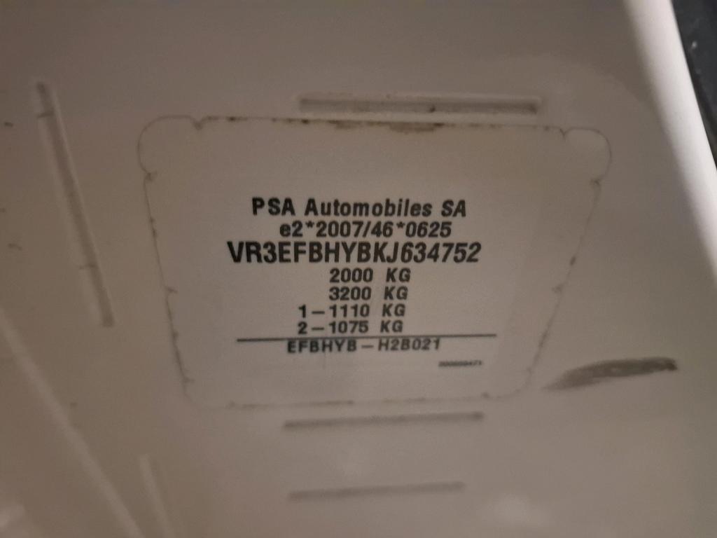 Peugeot PARTNER FOURGON STANDARD 650 KG BLUEHDI 100 S&S BVM5 PREMIUM 2019