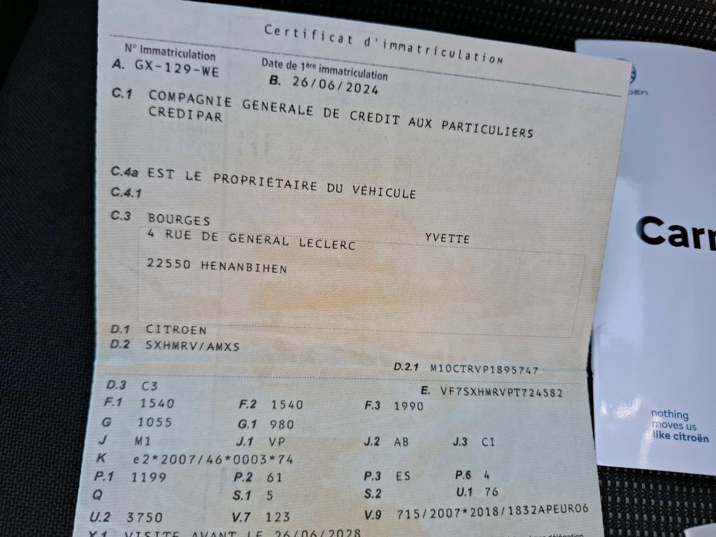 Citroen C3 PureTech 83 ch BVM5 Max 2024