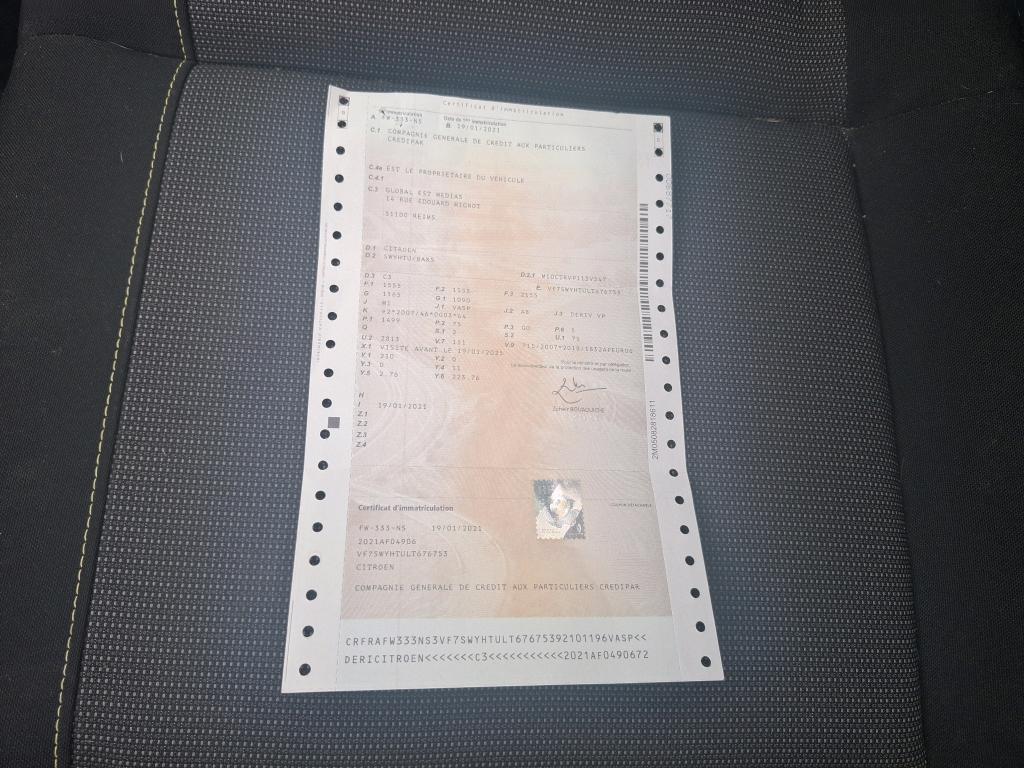 Citroen C3 SOCIETE BLUEHDI 100 S&S BVM6 FEEL BUSINESS R 2021