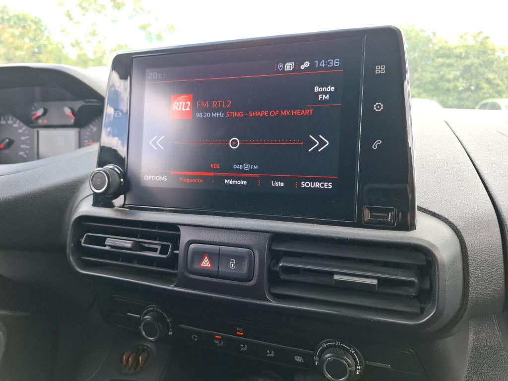 Peugeot PARTNER FOURGON STANDARD 650 KG BLUEHDI 100 S&S BVM5 PREMIUM 2020