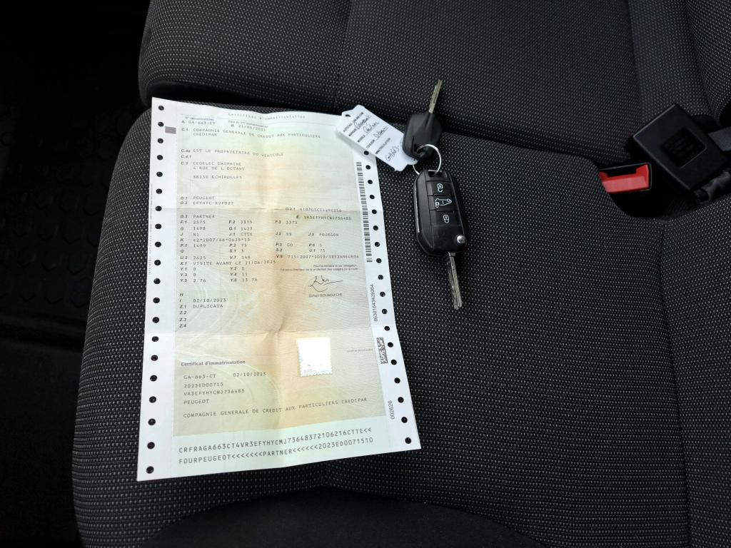 Peugeot PARTNER FOURGON LONG 950 KG BLUEHDI 100 S&S BVM5 ASPHALT 2021