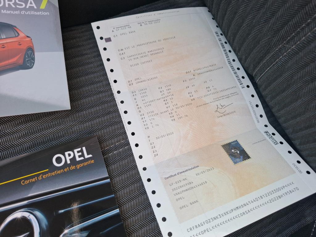 Opel Corsa 1.2 75 ch BVM5 Elegance Business 2022