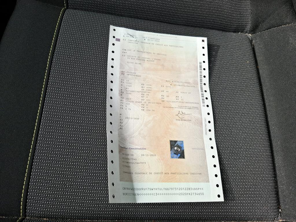 Citroen C3 SOCIETE BLUEHDI 100 S&S BVM6 FEEL BUSINESS R 2020