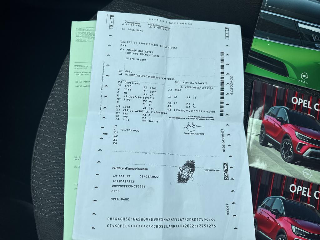 Opel Crossland 1.2 83 ch Edition 2022