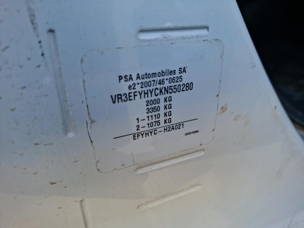 Peugeot PARTNER FOURGON STANDARD 650 KG BLUEHDI 100 BVM5 PREMIUM 2019