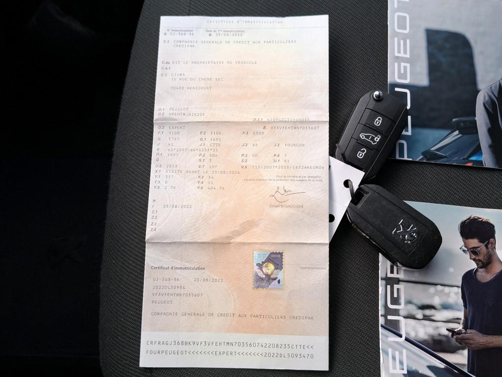 Peugeot EXPERT FGN TOLE LONG BLUEHDI 145 S&S BVM6 ASPHALT 2022