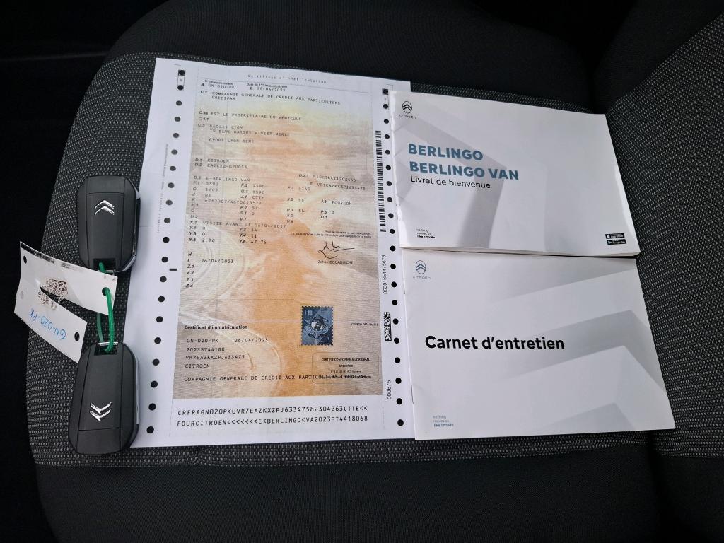Citroen E-BERLINGO VAN M 800 100 KW (136 CH) BATTERIE 50 KWH  2023