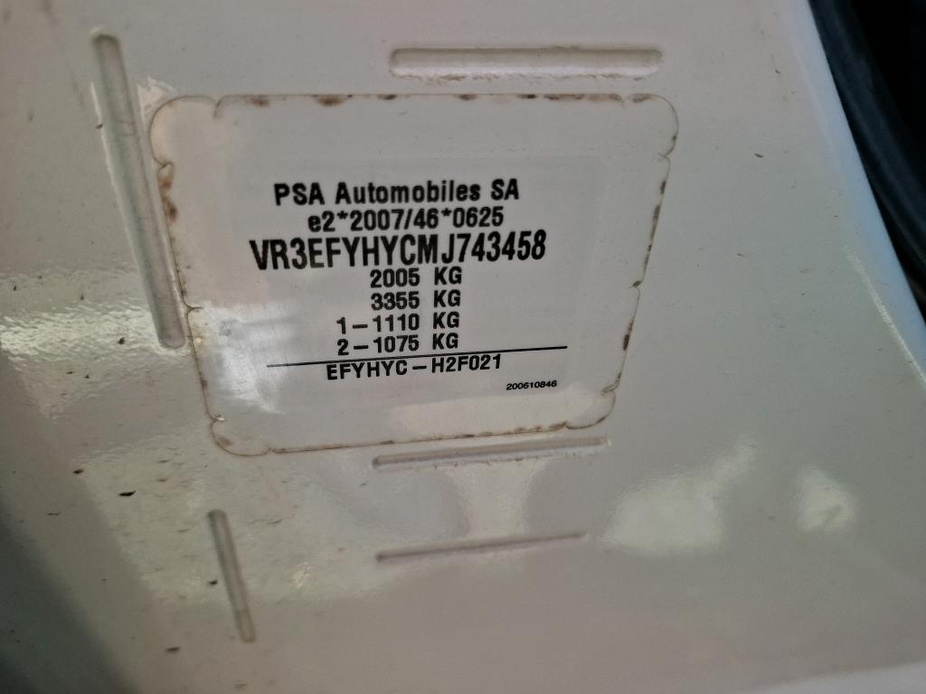 Peugeot PARTNER FOURGON STANDARD 650 KG BLUEHDI 100 S&S BVM5 PREMIUM 2021
