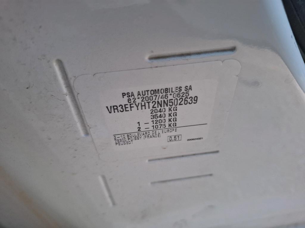 Peugeot PARTNER FOURGON STANDARD 650 KG BLUEHDI 100 S&S BVM6 ASPHALT 2022