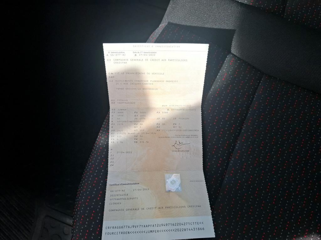 Citroen JUMPER TOLE 30 L1H1 BLUEHDi 120 S&S BVM6 DRIVER 2022