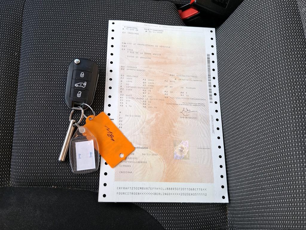 Citroen BERLINGO VAN M 650 BLUEHDI 100 S&S BVM5 CLUB 2020