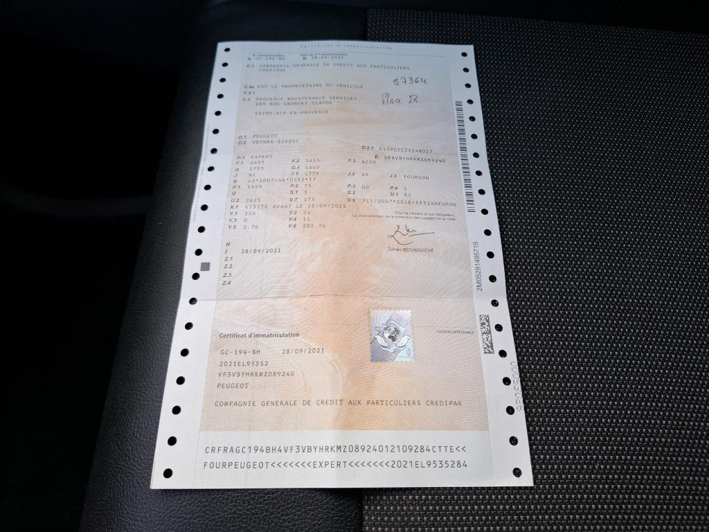 Peugeot EXPERT FGN TOLE STANDARD BLUEHDI 100 S&S BVM6 PREMIUM 2021