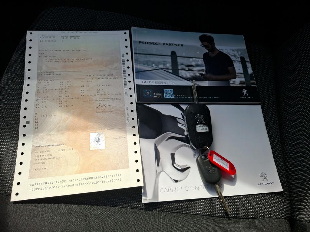 Peugeot PARTNER FOURGON LONG 950 KG BLUEHDI 130 S&S BVM6 ASPHALT 2021