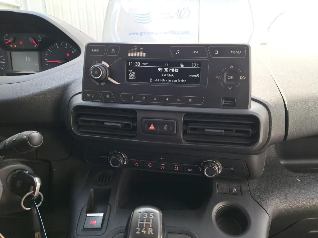 Peugeot PARTNER FOURGON STANDARD 650 KG BLUEHDI 100 S&S BVM5 PREMIUM 2019