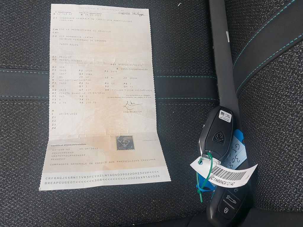 Peugeot 308 SW BlueHDi 130ch S&S BVM6 Allure 2022