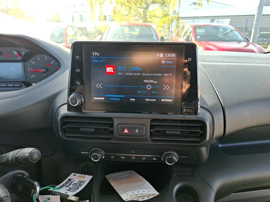 Peugeot PARTNER FOURGON STANDARD 650 KG BLUEHDI 100 S&S BVM6 PREMIUM 2022