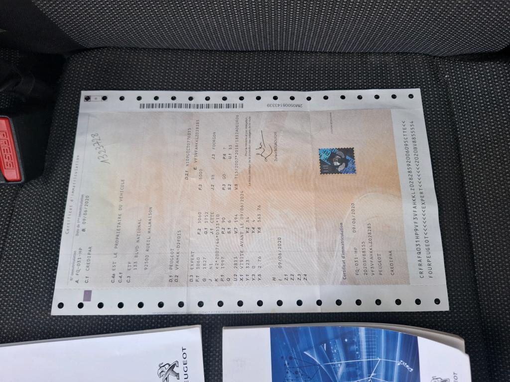 Peugeot EXPERT CA STANDARD 2.0 BLUEHDI 120 S&S BVM6 FIXE PREMIUM 2020