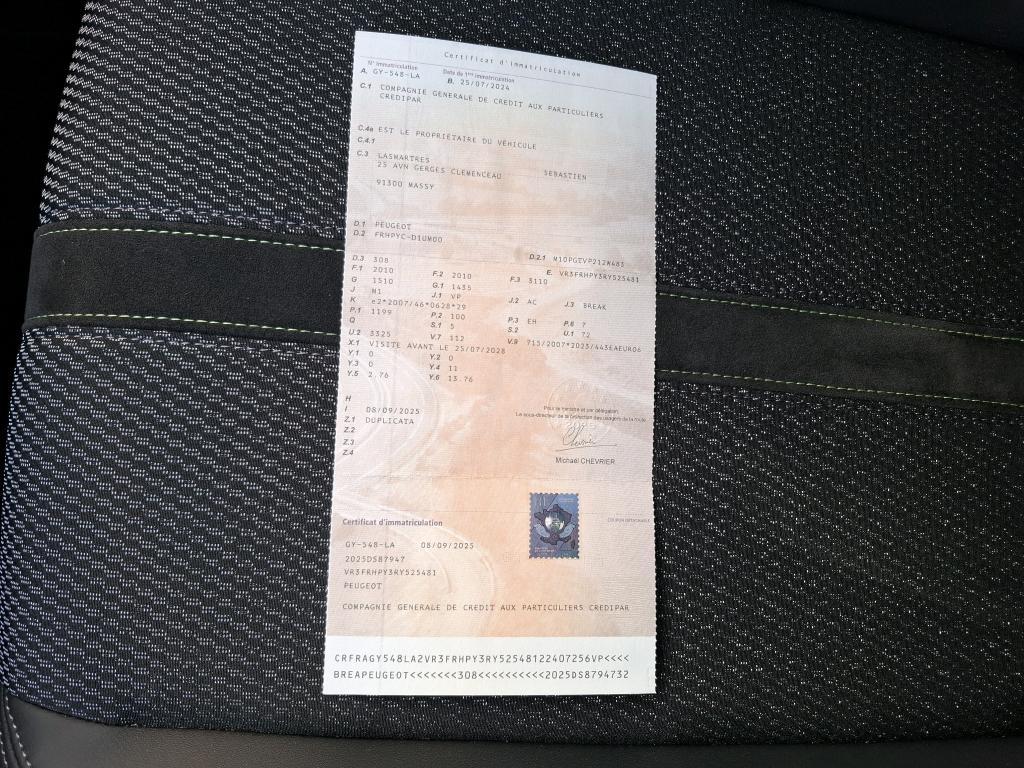 Peugeot 308 SW Hybrid 136 e-DCS6 GT 2024