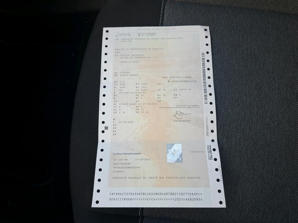 Citroen E-C4 SOCIETE 136 CH AUTOMATIQUE FEEL NAV BUSINESS R 2021