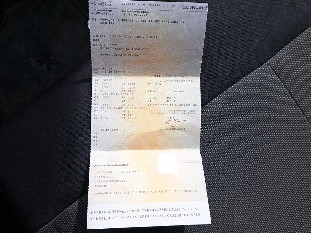 Peugeot EXPERT FGN TOLE XL BLUEHDI 145 S&S BVM6 2023