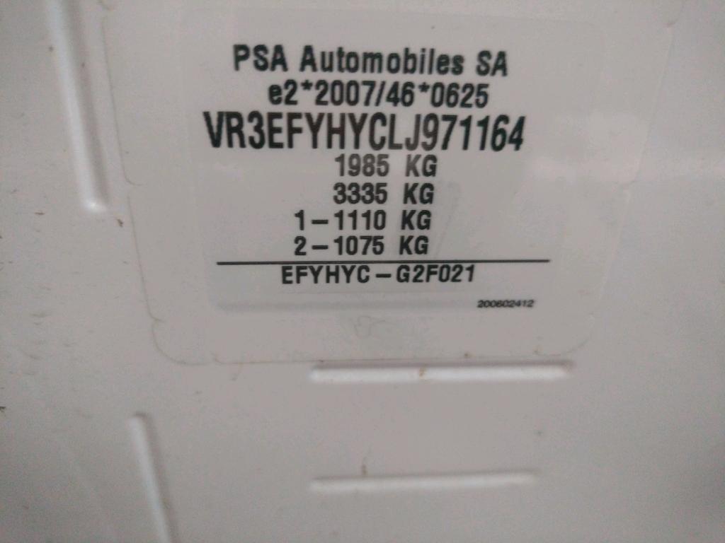 Peugeot PARTNER FOURGON STANDARD 650 KG BLUEHDI 100 S&S BVM5 ASPHALT 2020