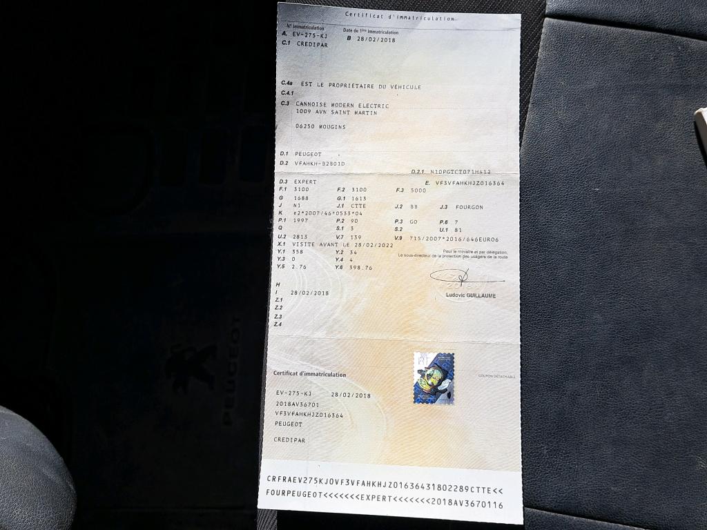 Peugeot EXPERT FGN TOLE STANDARD BLUEHDI 120 S&S BVM6 PREMIUM PACK 2018