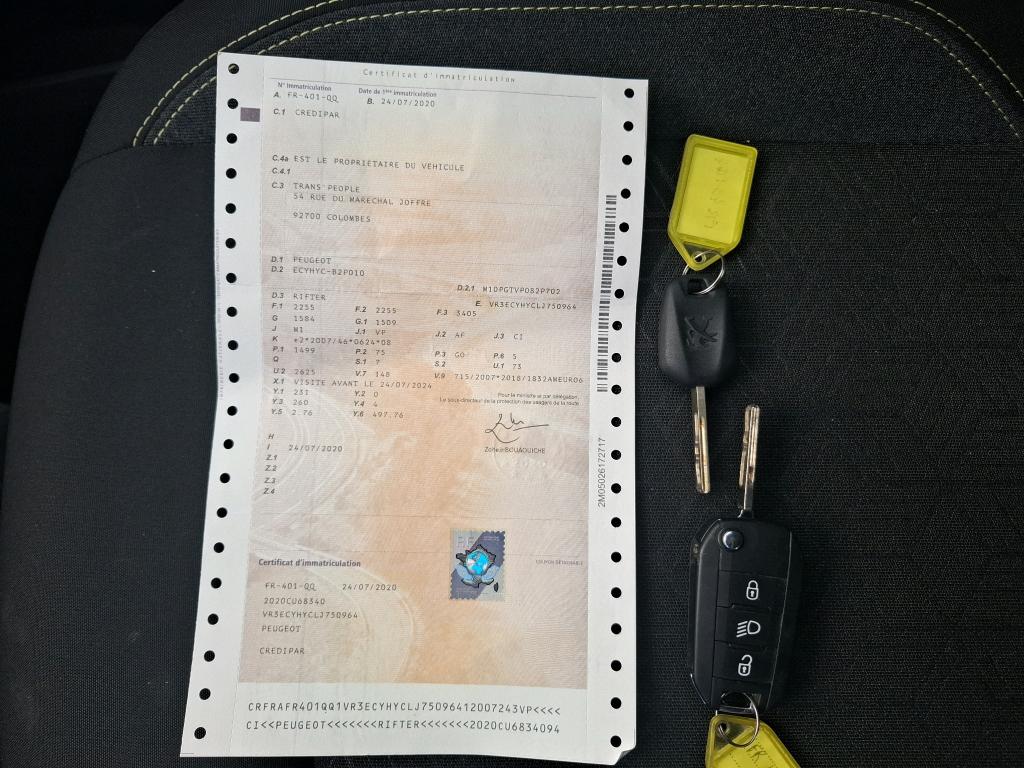 Peugeot Rifter Standard BlueHDi 100 S&S BVM6 Active 2020