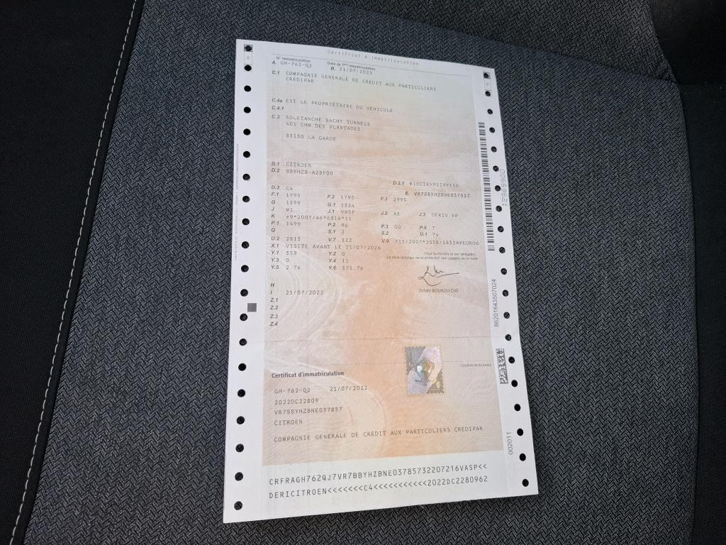 Citroen C4 SOCIETE BLUEHDI 130 S&S EAT8 FEEL NAV BUSINESS R 2022