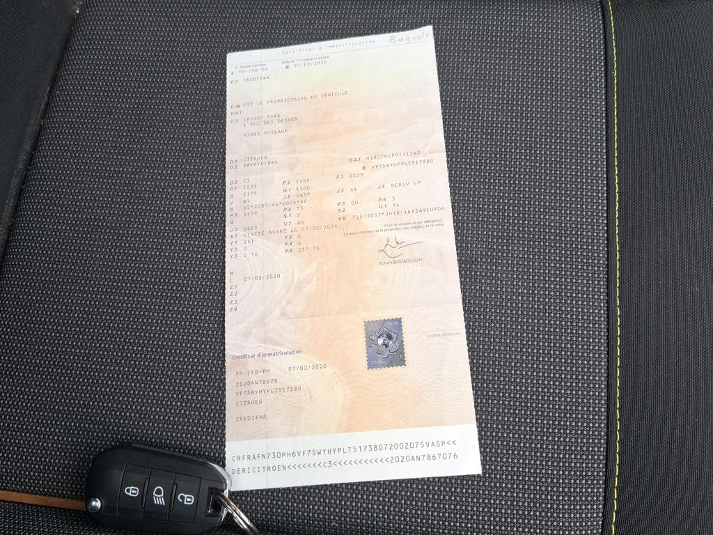 Citroen C3 SOCIETE BLUEHDI 100 S&S BVM FEEL NAV 2020