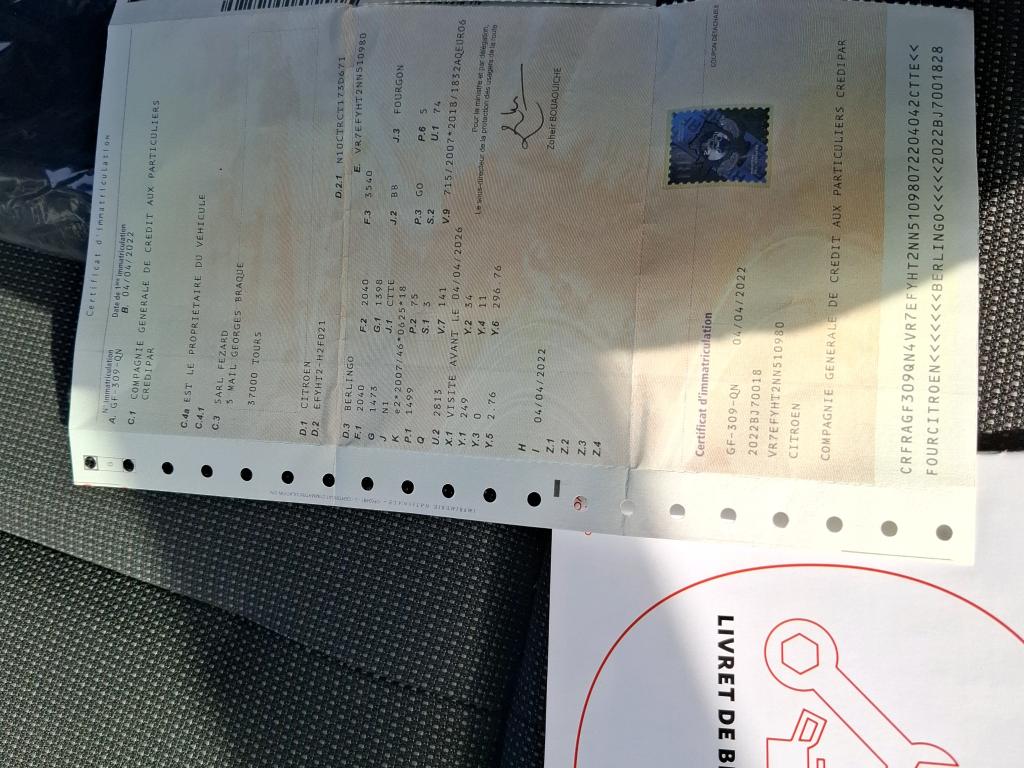 Citroen BERLINGO VAN M 650 BLUEHDI 100 S&S BVM6 DRIVER 2022