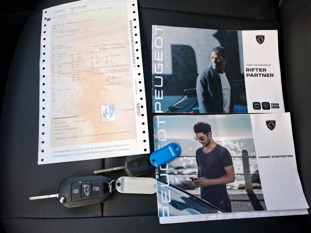 Peugeot PARTNER FOURGON STANDARD 650 KG BLUEHDI 100 S&S BVM5 ASPHALT 2021