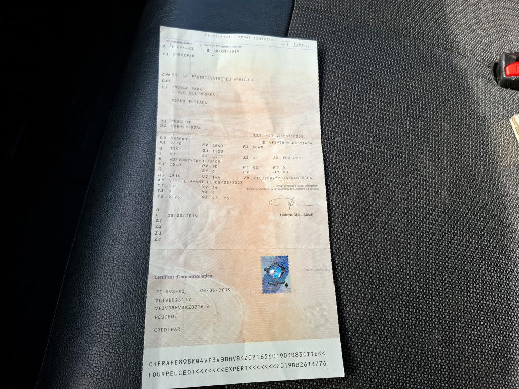 Peugeot EXPERT FGN TOLE STANDARD BLUEHDI 95 BVM5 PREMIUM 2019