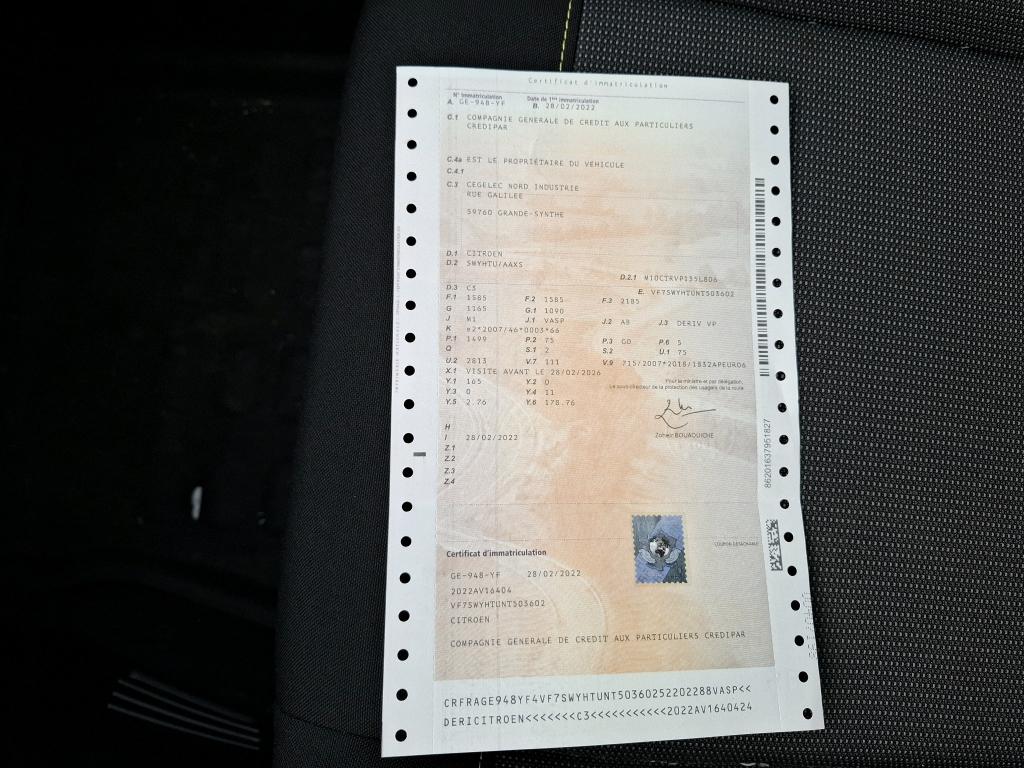 Citroen C3 SOCIETE BLUEHDI 100 S&S BVM6 FEEL NAV 2022