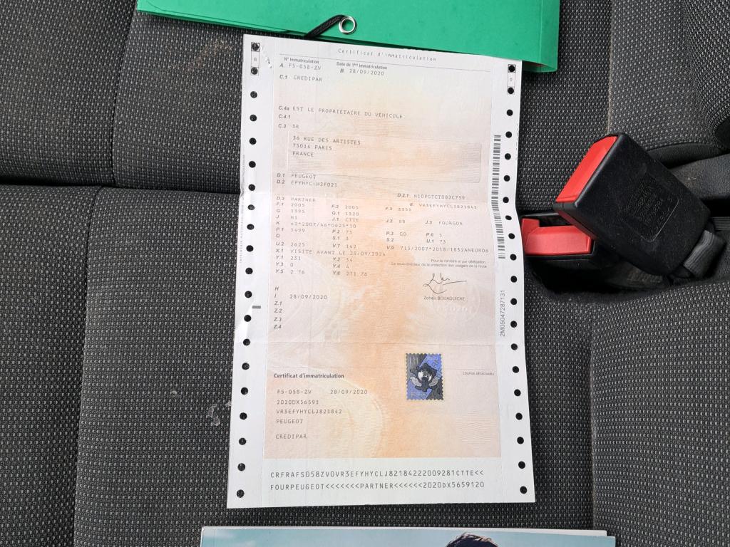 Peugeot PARTNER FOURGON STANDARD 650 KG BLUEHDI 100 S&S BVM5 PREMIUM 2020