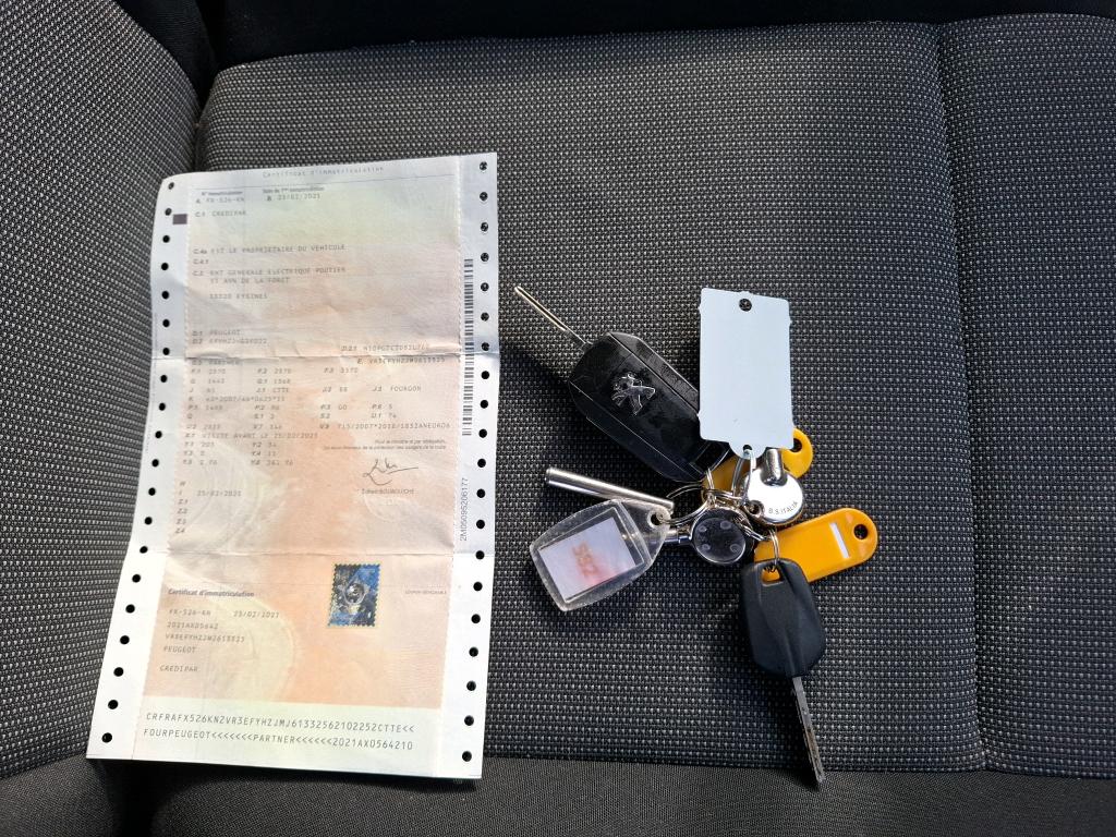 Peugeot PARTNER FOURGON STANDARD 1000 KG BLUEHDI 130 S&S BVM6 PREMIUM 2021