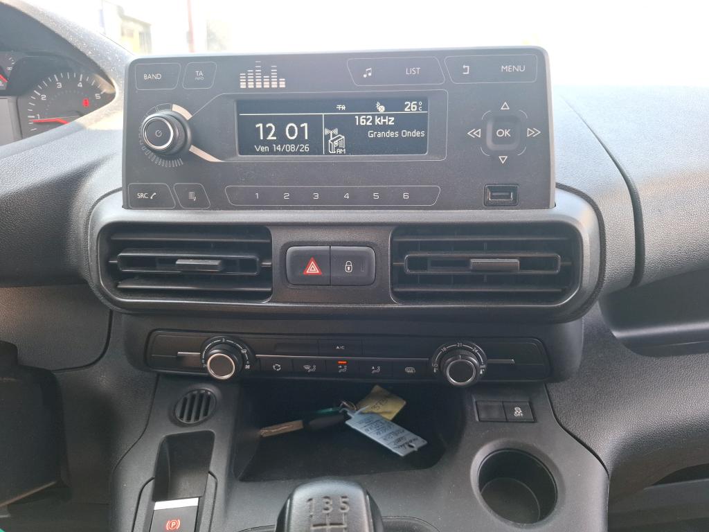 Peugeot PARTNER FOURGON STANDARD 650 KG BLUEHDI 75 BVM5 PREMIUM 2020