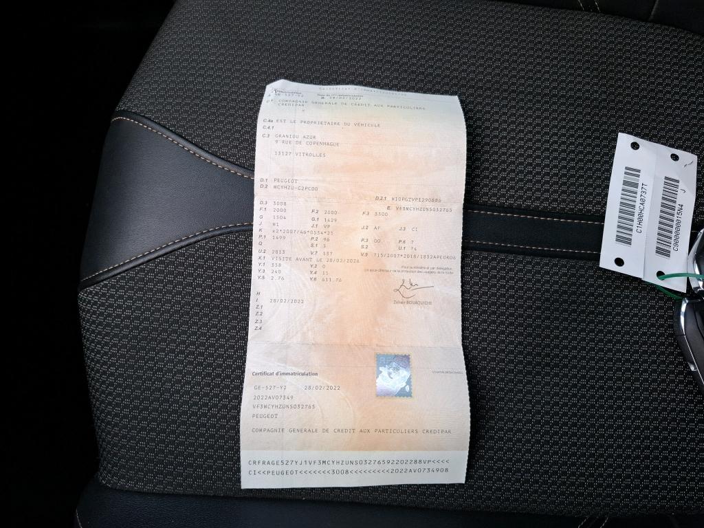 Peugeot 3008 BlueHDi 130ch S&S EAT8 GT 2022