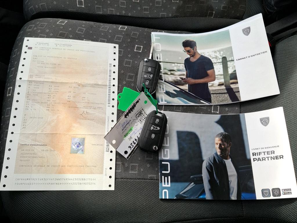 Peugeot PARTNER FOURGON M 650 KG BLUEHDI 100 S&S BVM6 2023