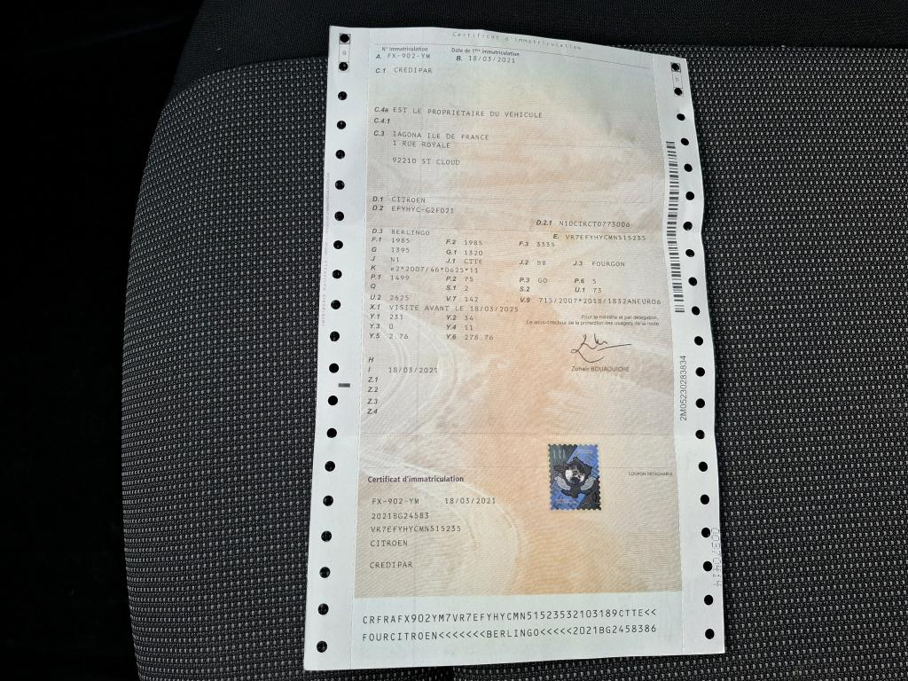 Citroen BERLINGO VAN M 650 BLUEHDI 100 S&S BVM5 DRIVER 2021