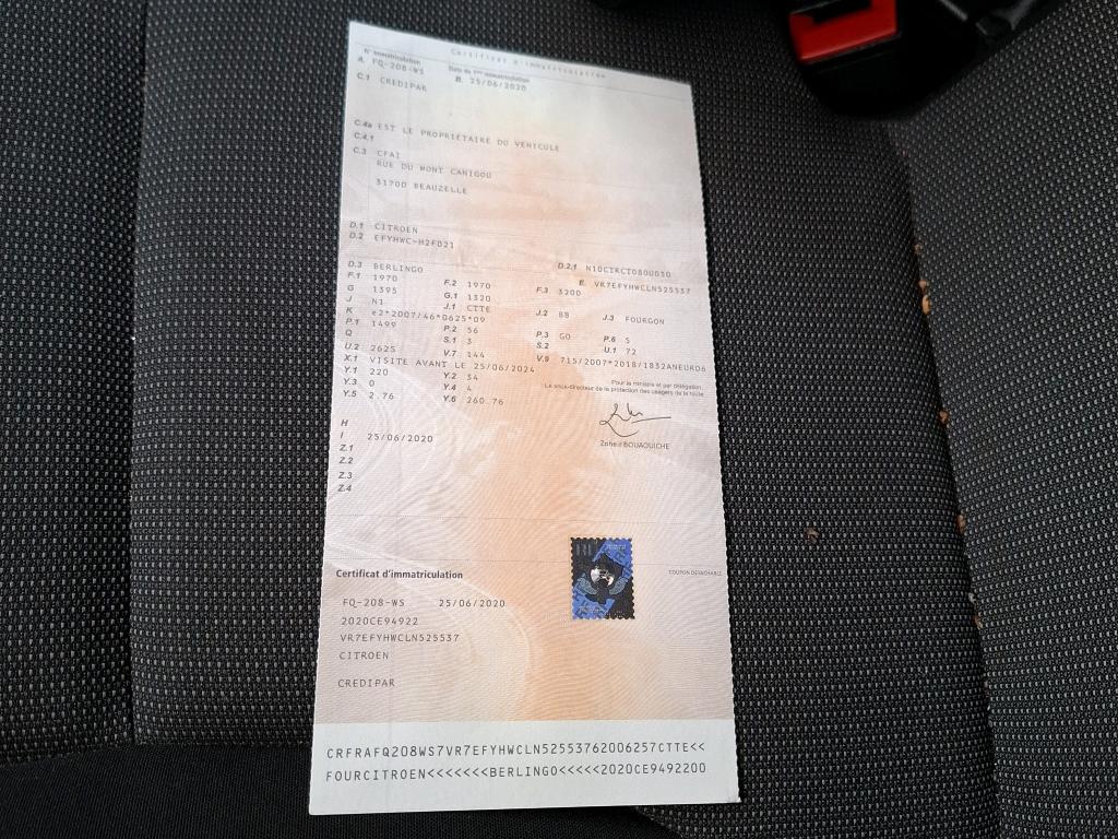 Citroen BERLINGO VAN M 650 BLUEHDI 75 S&S BVM5 CLUB 2020