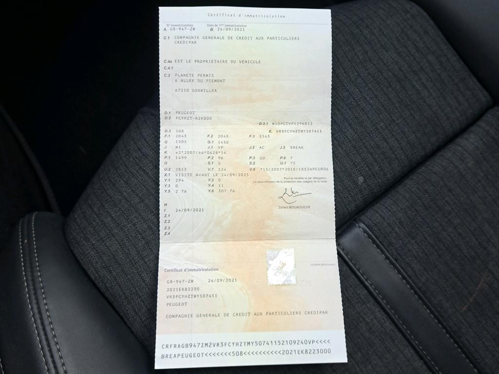 Peugeot 508 SW BlueHDi 130 ch S&S EAT8 Allure Business 2021