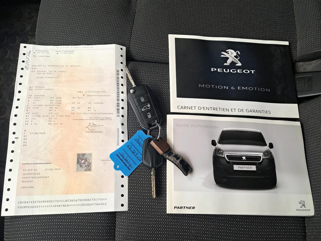 Peugeot PARTNER FOURGON STANDARD 650 KG BLUEHDI 100 S&S BVM5 PREMIUM 2020