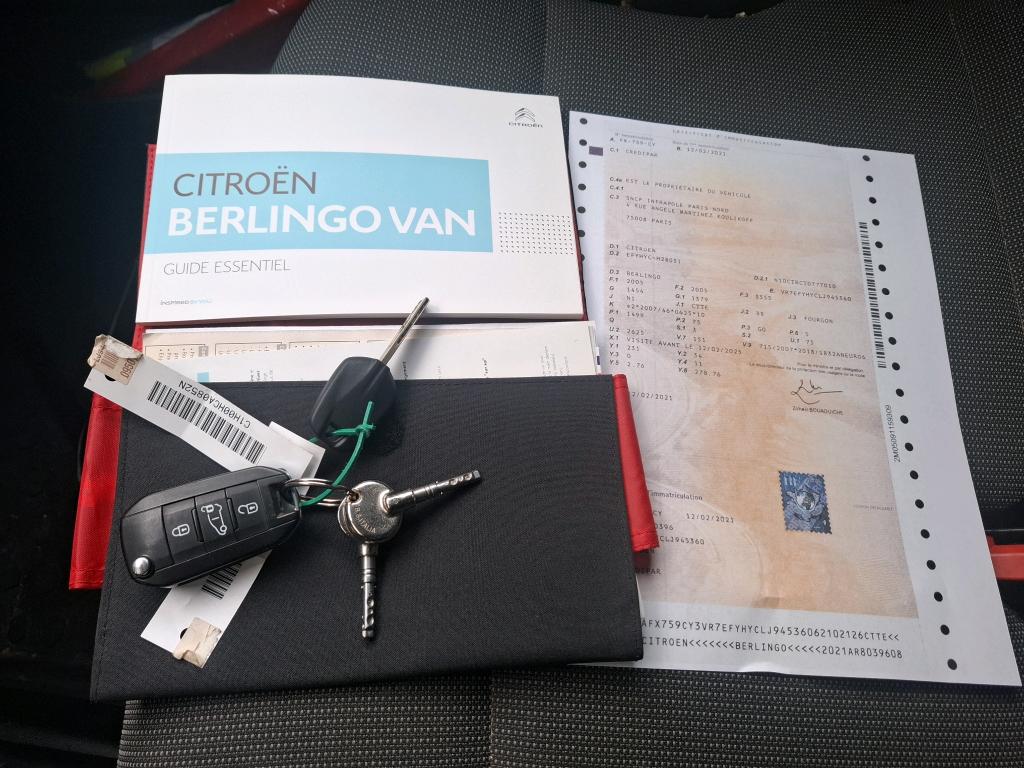 Citroen BERLINGO VAN M 650 BLUEHDI 100 S&S BVM5 CLUB 2021