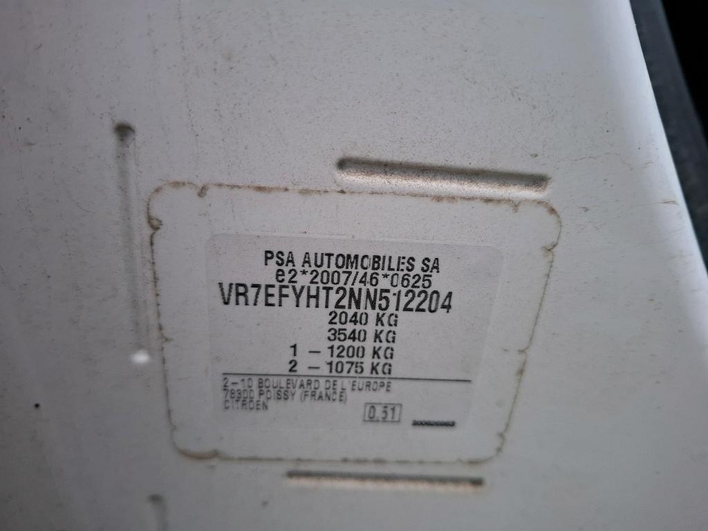 Citroen BERLINGO VAN M 650 BLUEHDI 100 S&S BVM6 CLUB 2022